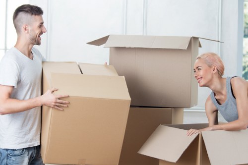 Professional Bayswater moving crew using PPE and safe lifting methods