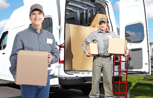 Packed boxes and moving supplies used by Bayswater removal companies