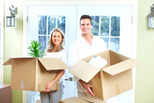 Reusable furniture and donated items prepared for charity partnership collection