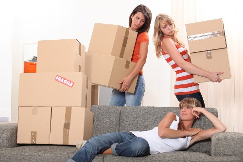 Organized packing services in Bayswater with labeled boxes and protective materials