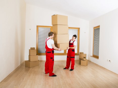 Bayswater moving truck loaded with household items
