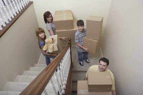 Worker reviewing health and safety procedures during a move